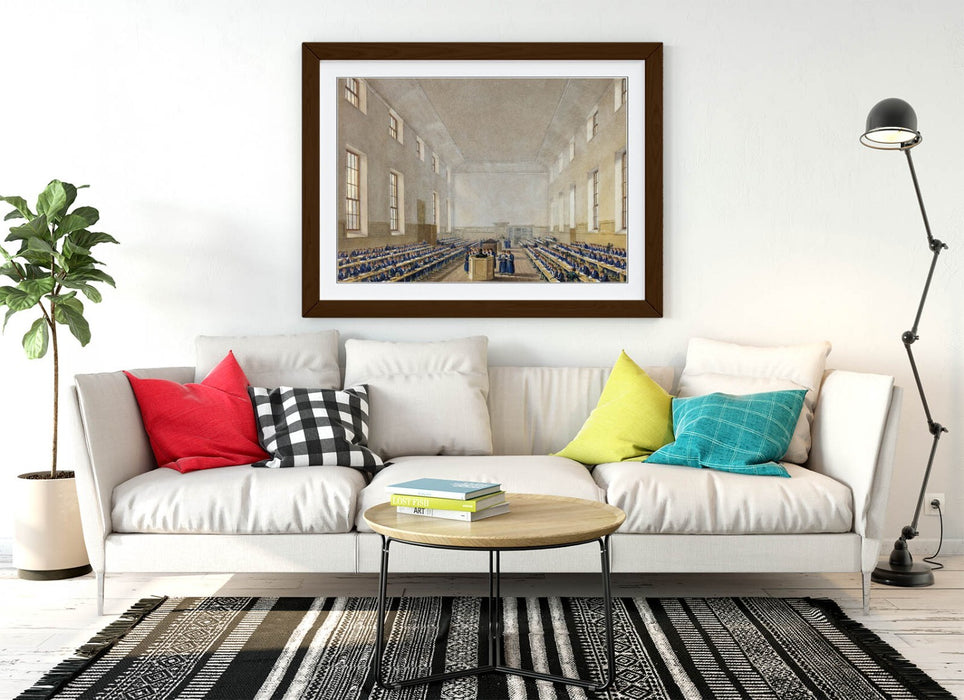 Framed Wall Art Featuring Augustus Charles Pugin The Grammar School Print – Handmade UK Frame