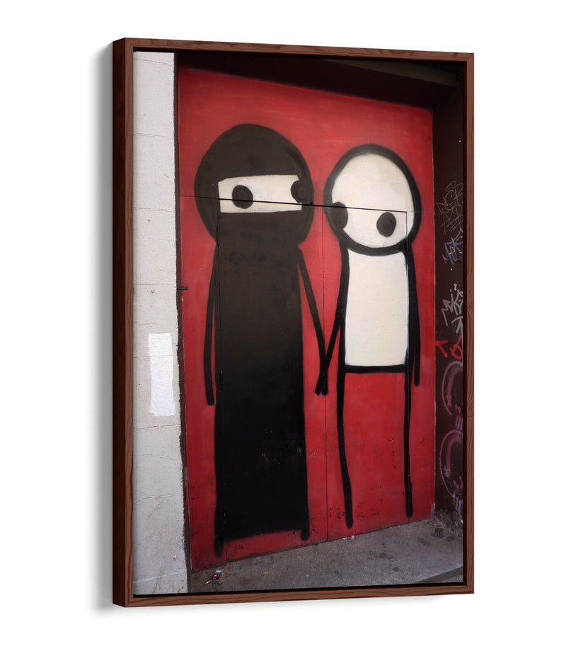 Graffiti Canvas Art - Muslim Graffiti Print on Float Effect Canvas Wall Art
