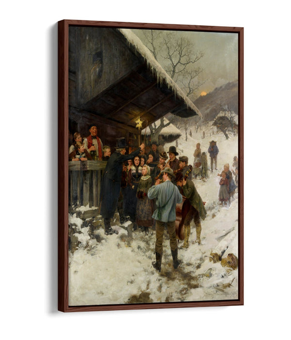 HANS BACHMANN, A CHRISTMAS CAROL IN LUCERNE -FLOAT EFFECT CANVAS WALL ART PRINT