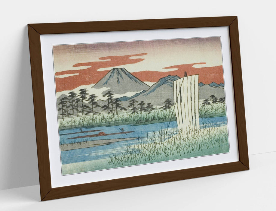 Framed Wall Art Poster Featuring Utagawa Hiroshige Sagami River Print – Handmade UK Frame