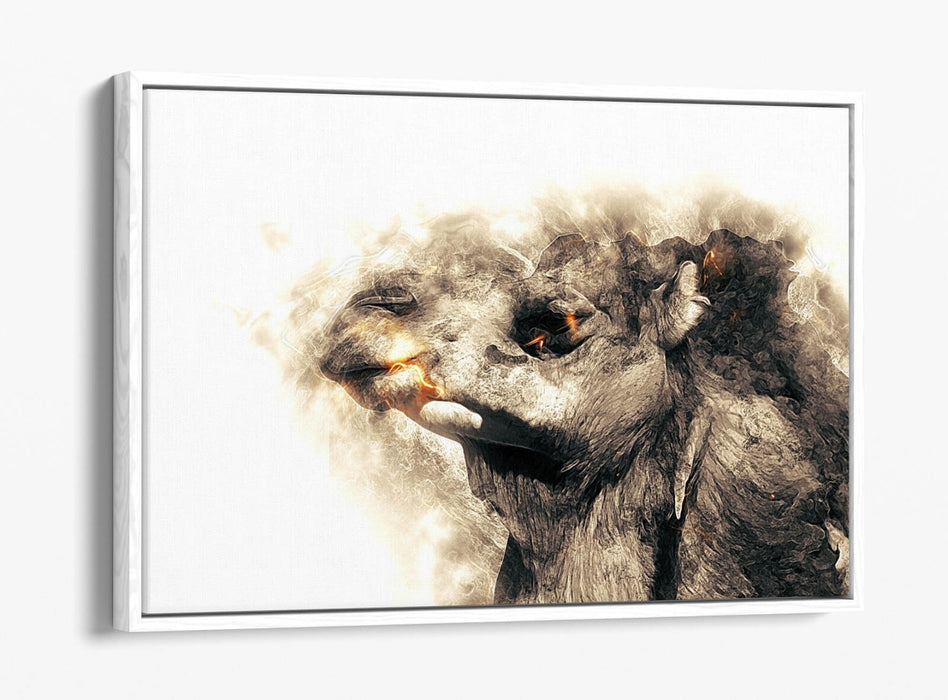 CAMEL SKETCH ABSTRACT ANIMAL ART DECOR -FLOAT EFFECT CANVAS WALL PRINT