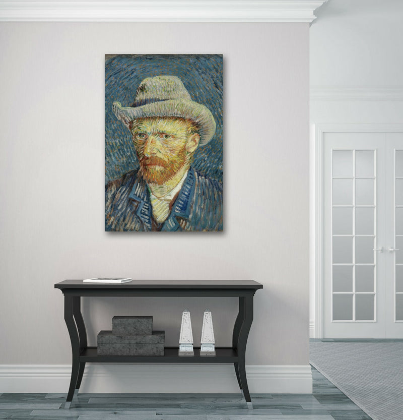 Van Gogh Self Portrait Gray Hat CANVAS WALL ART PAINTING PRINT ARTWORK CLASSIC