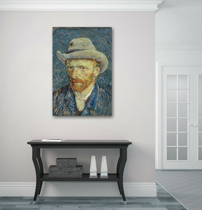 Van Gogh Self Portrait Gray Hat CANVAS WALL ART PAINTING PRINT ARTWORK CLASSIC