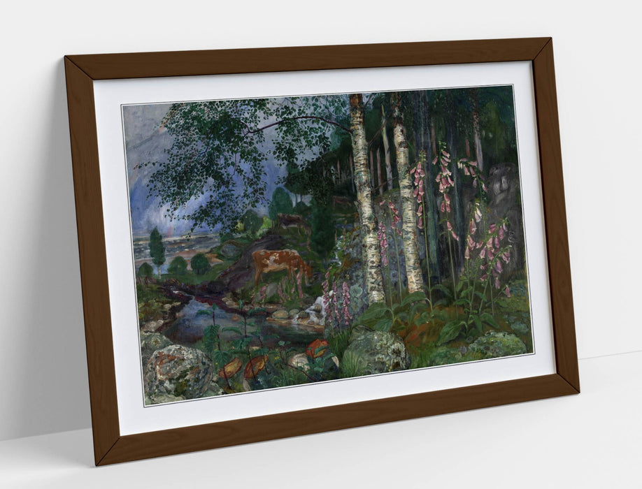 Framed Wall Art – Nikolai Astrup Foxgloves Painting | Handmade Wall Decor UK