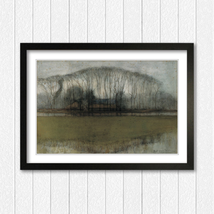 Mondrian Framed Wall Art – Line of Trees Print | Modern Art Print, Gallery Frame