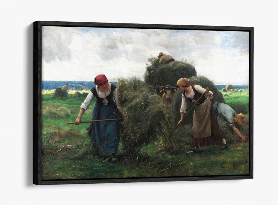 JULIEN DUPRE, HAYMAKING -FLOAT EFFECT CANVAS WALL ART PIC PRINT