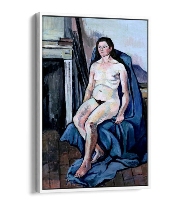 Canvas Wall Art Print – Suzanne Valadon Nude in Blue Shawl | Float Effect, Premium Quality