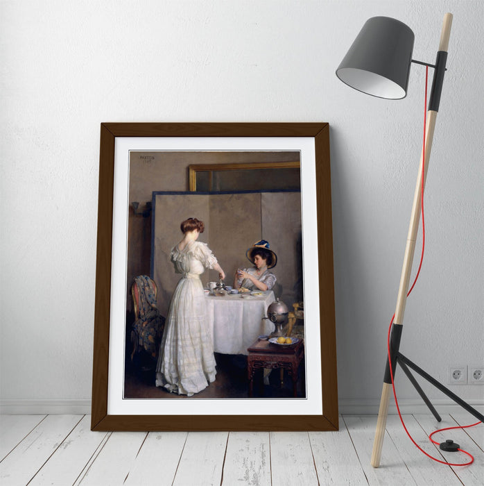 Framed Wall Art - William McGregor Paxton Tea Leaves Painting, Ready To Hang