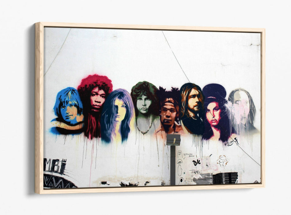 LEGENDS GRAFFITI FLOAT EFFECT CANVAS WALL ART PIC PRINT GRAFFITI- 27 CLUB