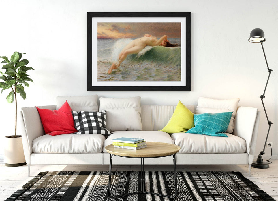 Framed Wall Art Poster - Guillaume Seignac Wave Painting Print | Handmade UK