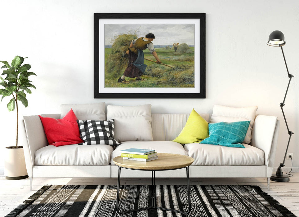 Framed Wall Art - Julien Dupre The Reapers Print | Handmade UK Wood Grain Frame