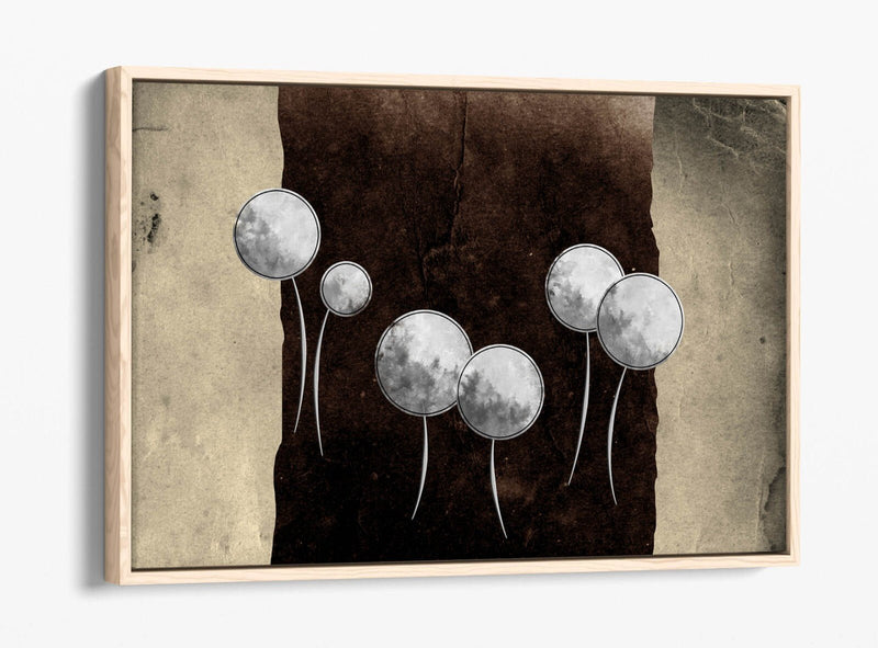 Dandelion Canvas Art - Abstract Flower Art Float Effect Canvas Wall Decor