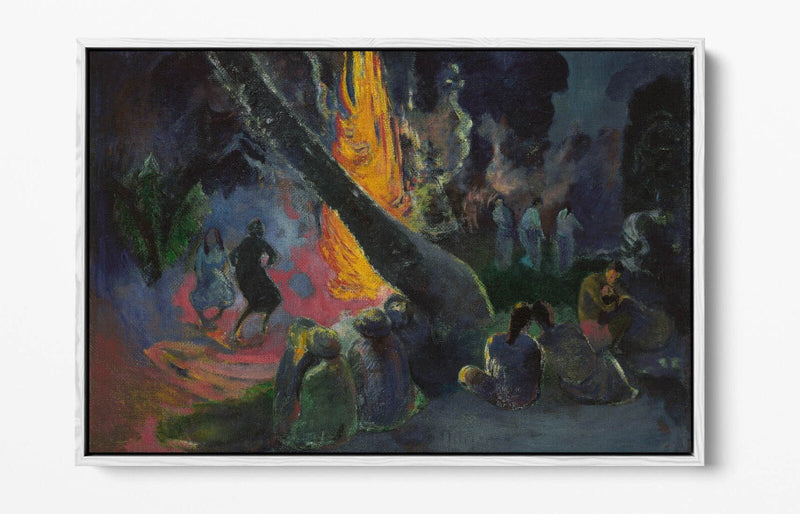 Float Effect Canvas Art - Paul Gauguin The Fire Dance on Premium MDF Frame