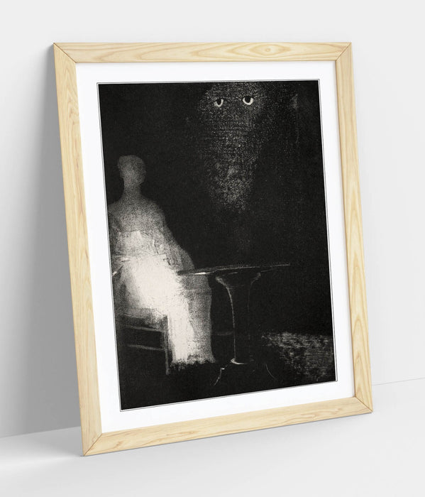 Framed Wall Art - Odilon Redon Haunted House Painting | UK Handmade Wood Grain Frame