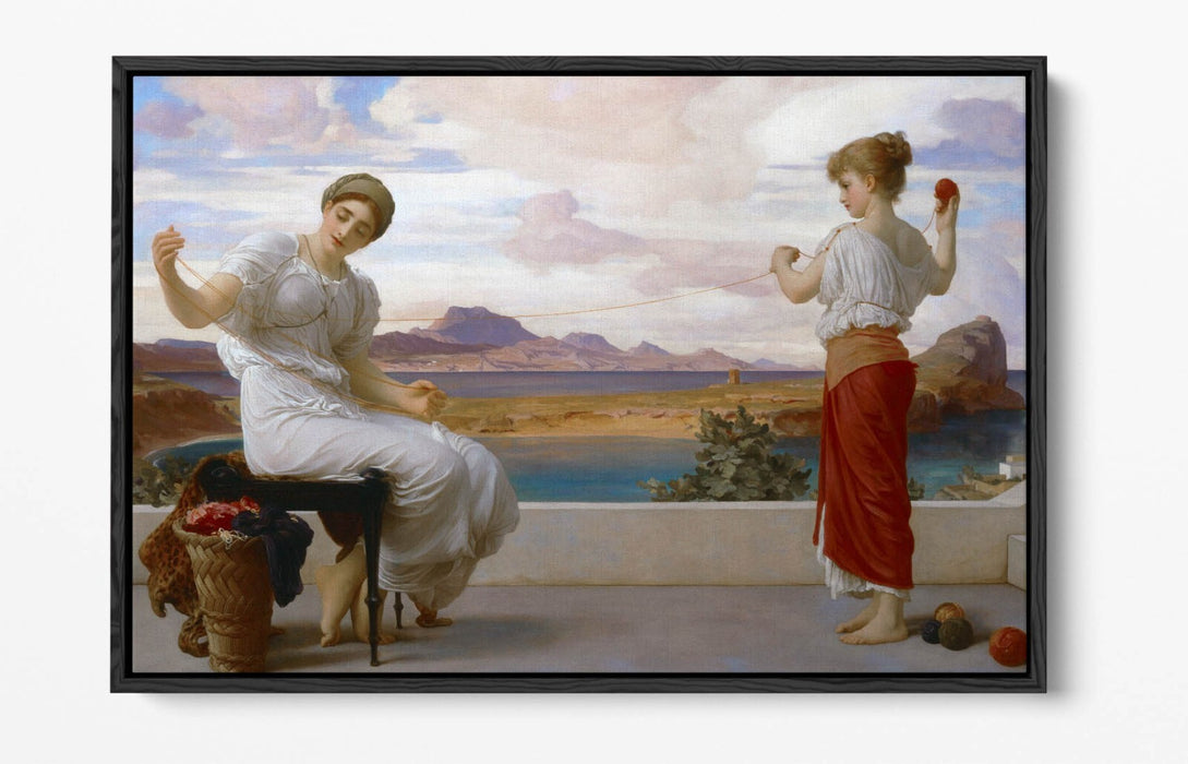 Float Effect Canvas Art - Winding The Skein Print | Premium 30mm Deep Frame