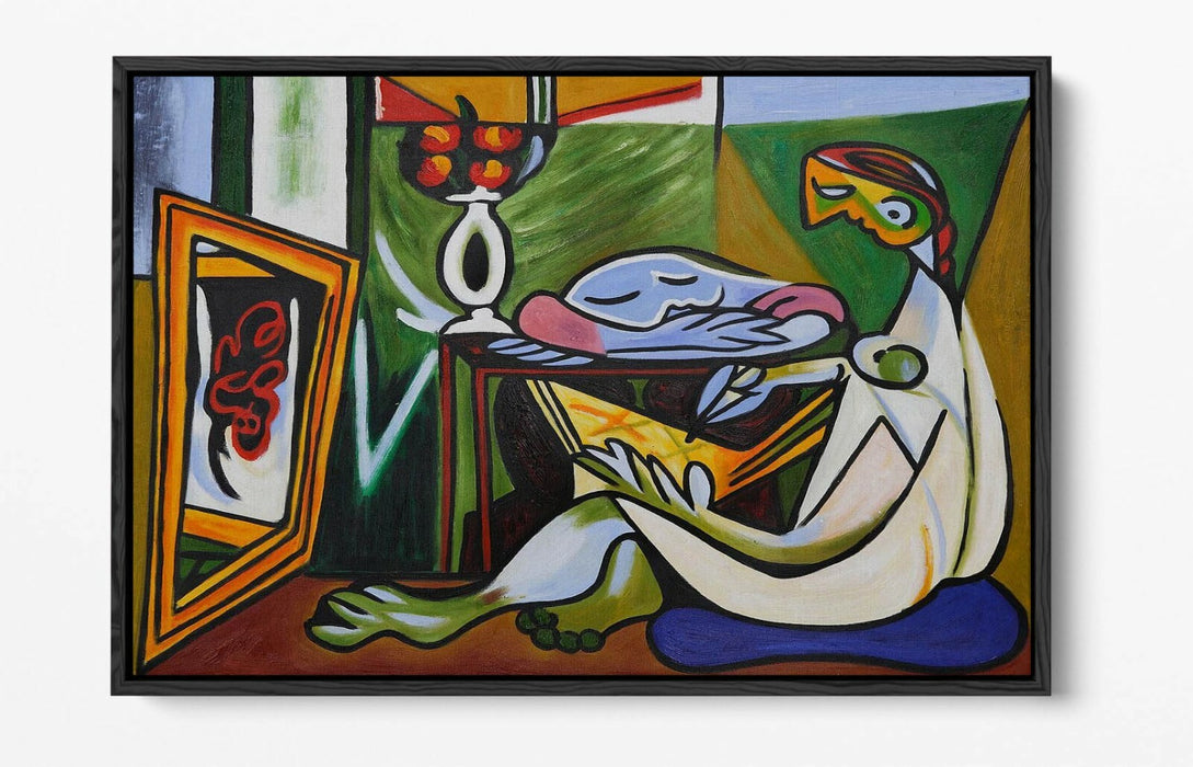 Canvas Wall Art – Pablo Picasso Print | Float Effect Canvas, Green Blue Modern Decor