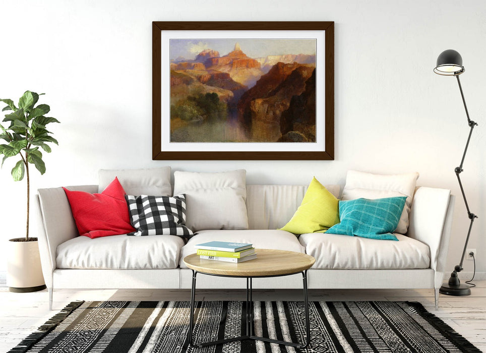 Framed Wall Art - Thomas Moran Zoroaster Peak Print | Handmade UK Woodgrain Frame