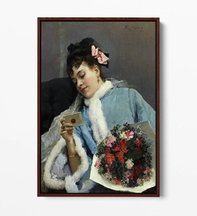 Float Effect Canvas Art – Raimundo Madrazo Love Letter Print, Ready to Hang