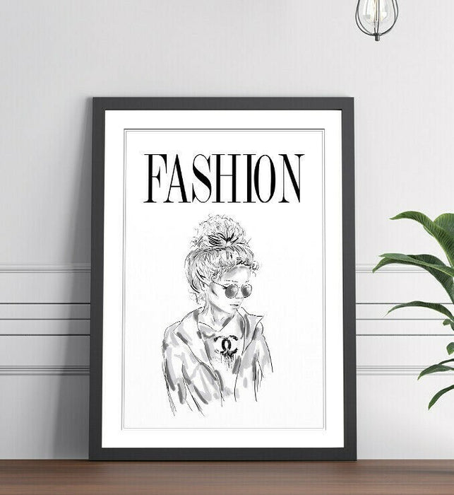 Modern Framed Fashion Art – Coco Art Poster | UK Handmade Stylish Wall Decor