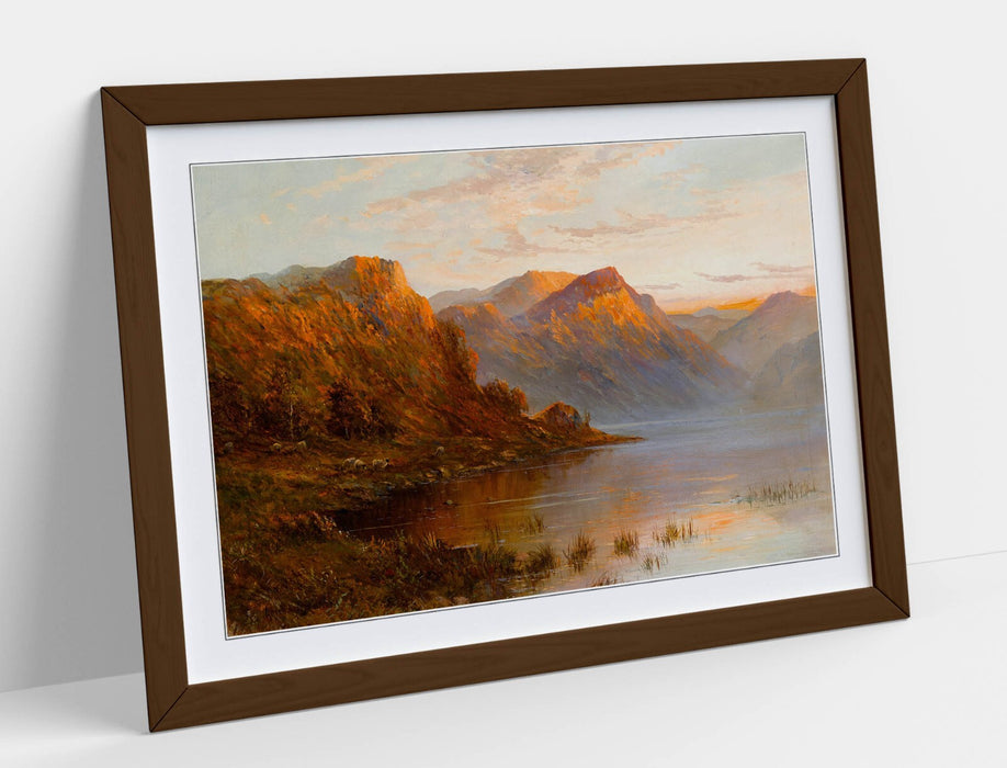 Framed Wall Art - Alfred De Breanski Scotch Lake Painting | Handmade UK Art Print