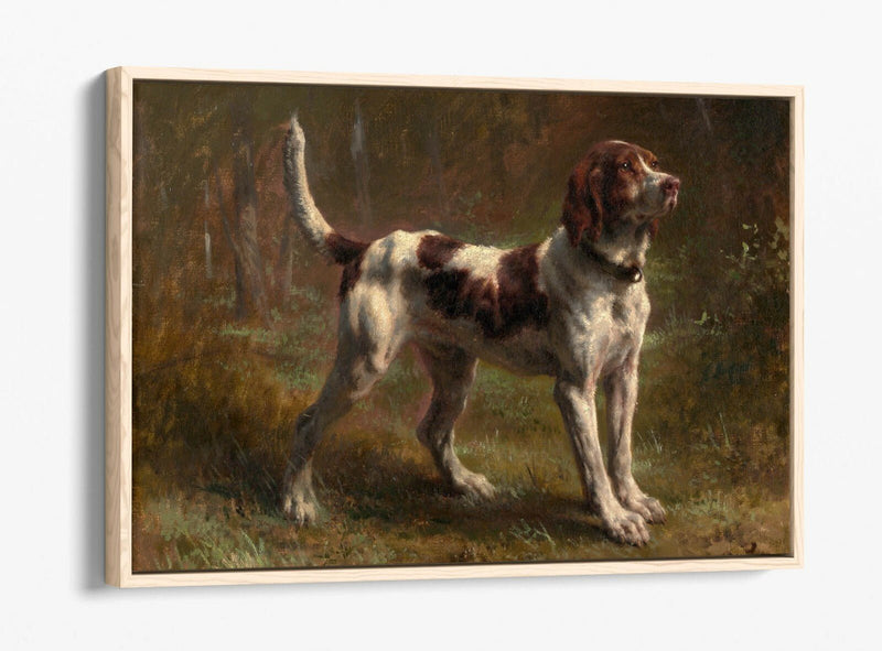 Canvas Wall Art - Rosa Bonheur Limier Briquet Hound | Float Effect Handmade Print