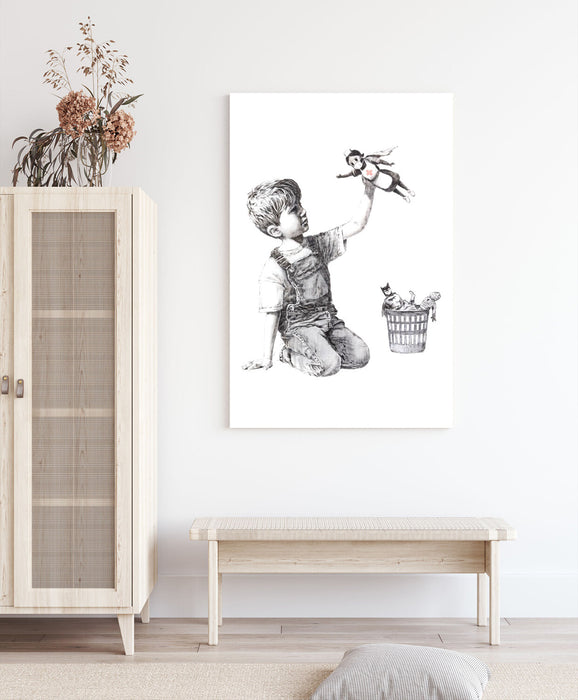 BANKSY SUPER HERO NURSE  CANVAS WALL ART PRINT ARTWORK GRAFFITI GAME CHANGER