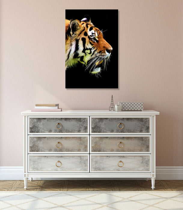 Canvas Wall Art Tiger Head Print - Handmade Deep Frame Canvas with Premium Varnish Finish