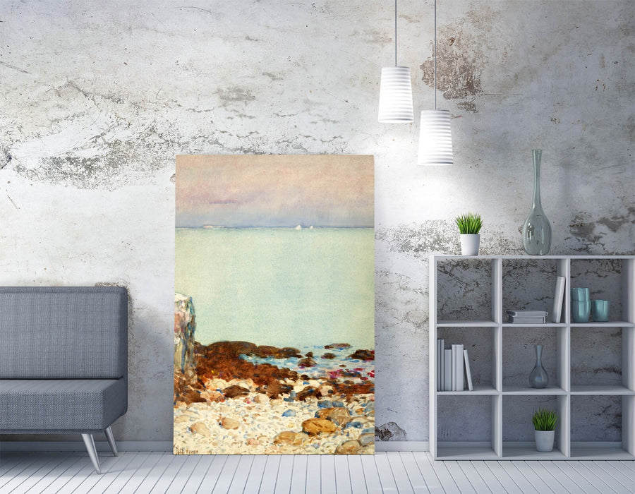 Canvas Wall Art – Childe Hassam Low Tide Isle of Shoals Print on Archival Grade Canvas