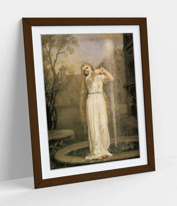 JOHN WILLIAM WATERHOUSE UNDINE -ART FRAMED POSTER PICTURE PRINT ARTWORK- BEIGE