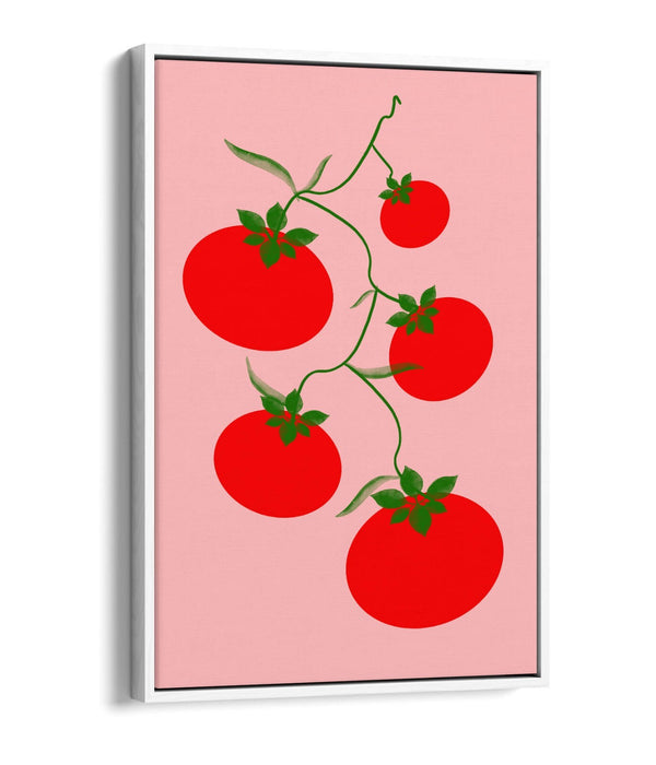 VINE TOMATOES TRENDY MINIMALIST KITCHEN  -FLOAT EFFECT CANVAS WALL ART PRINT