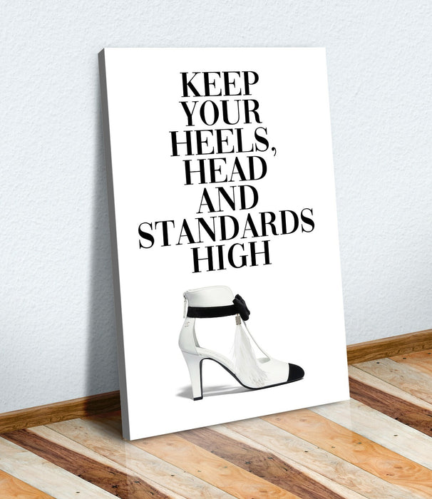 Canvas Wall Art – Fashion Print Heels Artwork With High Quote & Satin Finish