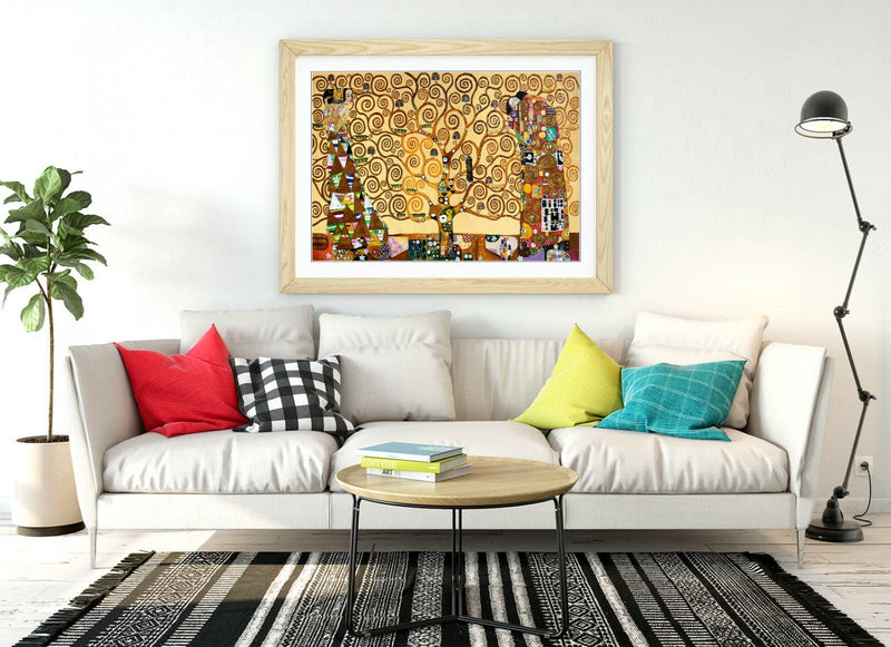 Framed Art Poster – Gustav Klimt Tree of Life Artwork | Handmade UK Frame, Matte Paper Print