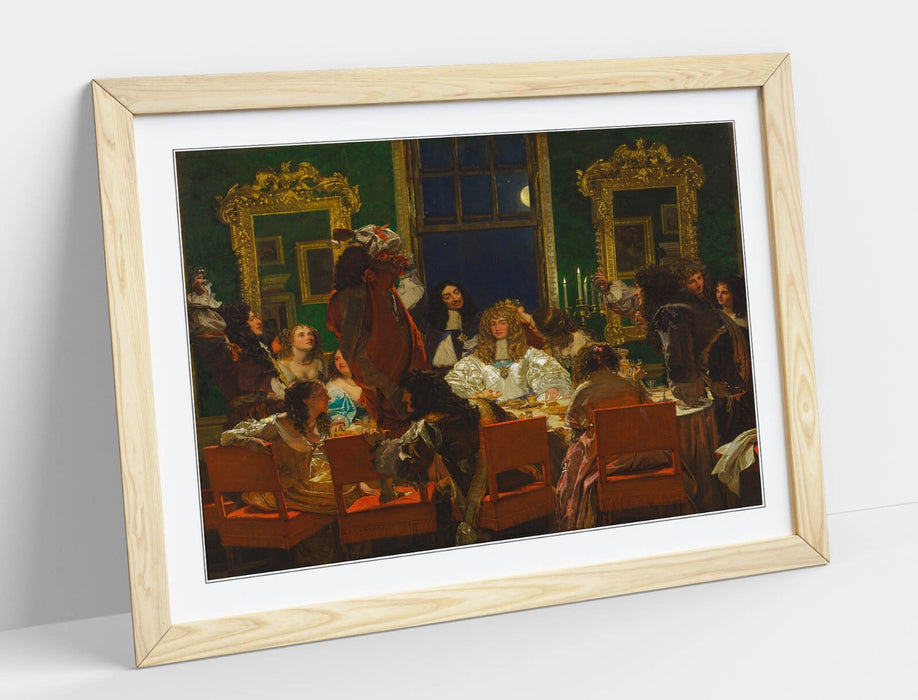 Framed Art Poster - Augustus Leopold Egg Life Of Buckingham Print With Wood Grain Frame