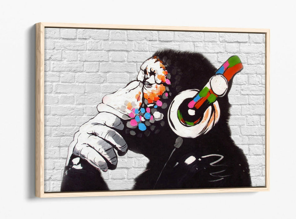 Canvas Wall Art - Float Effect Canvas Rainbow Print on MDF Frame, Handmade