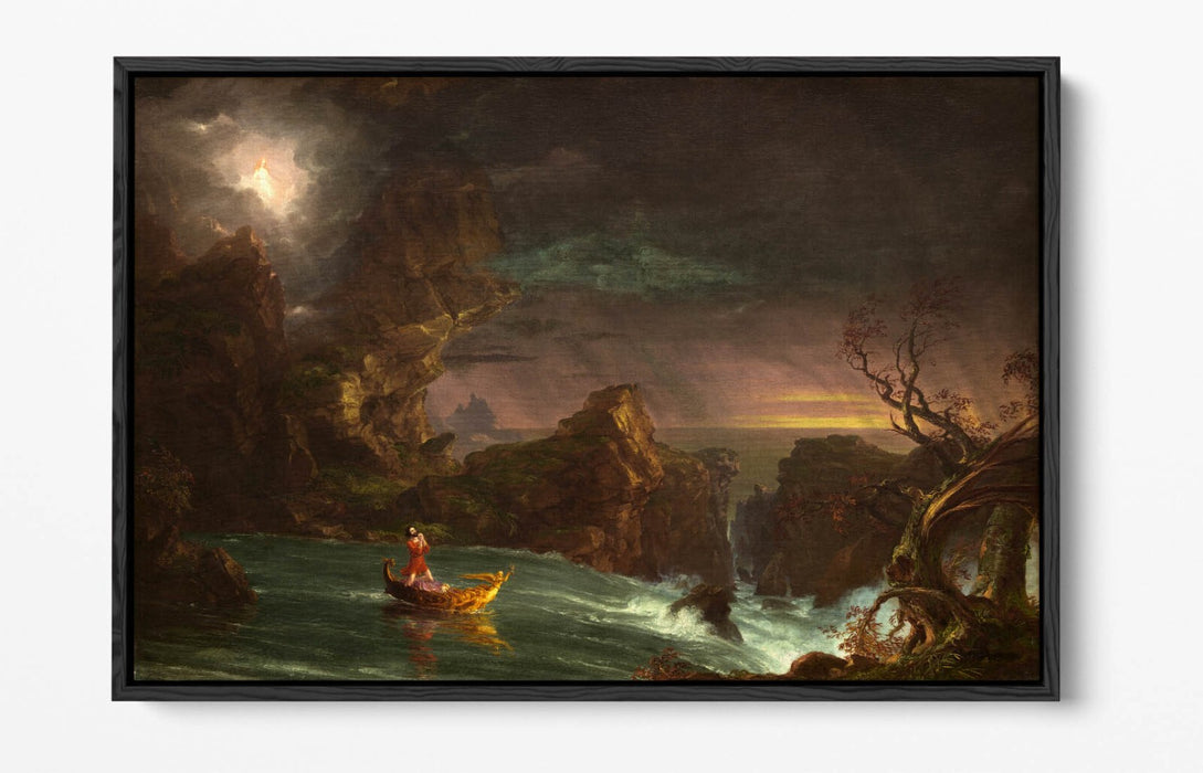 THOMAS COLE, VOYAGE OF LIFE: MANHOOD -FLOAT EFFECT CANVAS WALL ART PRINT