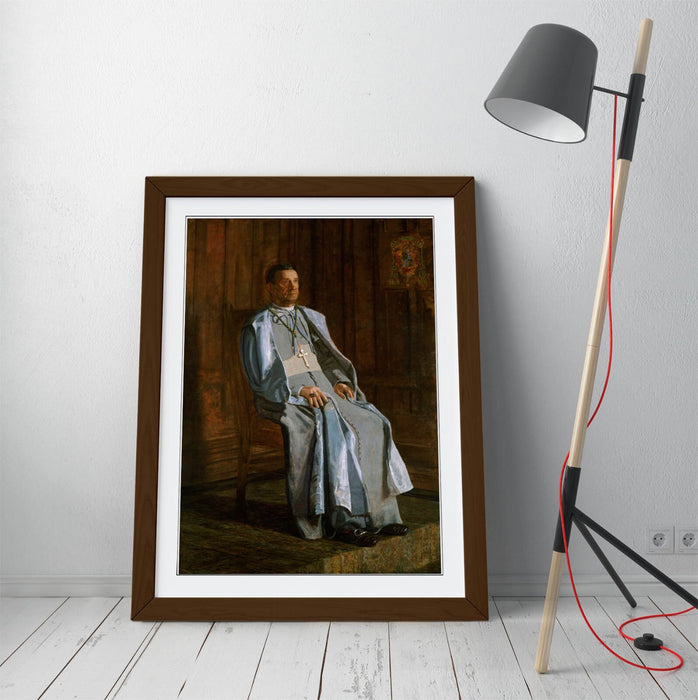Framed Wall Art - Thomas Eakins Print With Wood Grain Frame, Matte Paper