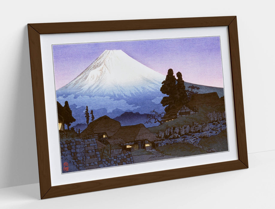 Framed Wall Art Poster - Japanese Art Print With Natural Wood Frame & Matte Paper