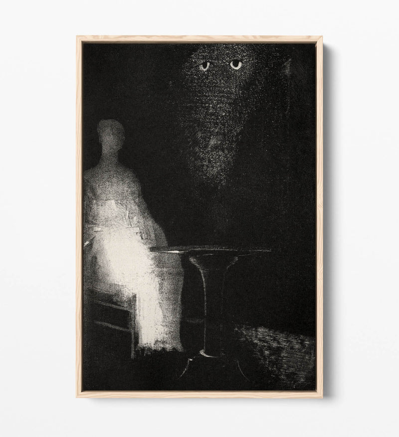Canvas Wall Art Print – Odilon Redon Haunted House | Float Effect, Premium Frame