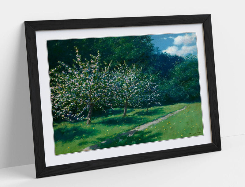 Framed Wall Art - Stanislaw Witkiewicz Apple Trees Painting | Matte Paper Print