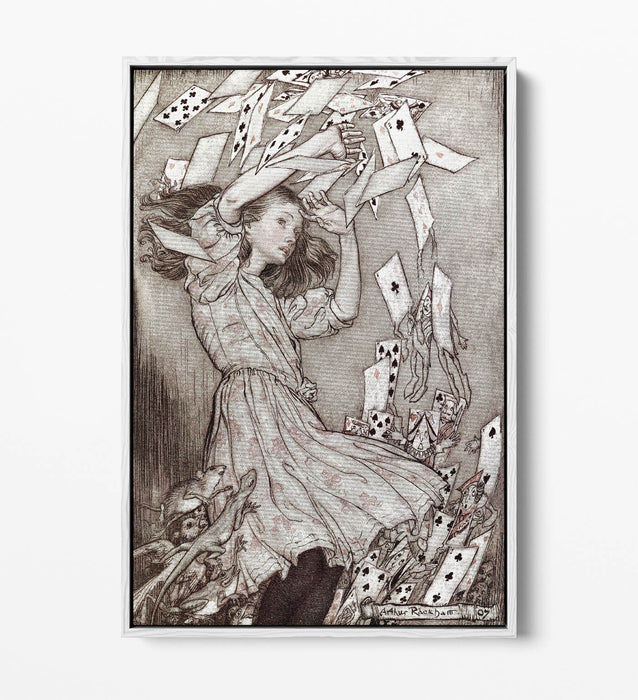 LEWIS CARROLL, ALICE'S ADVENTURES IN WONDERLAND -FLOAT EFFECT CANVAS ART PRINT