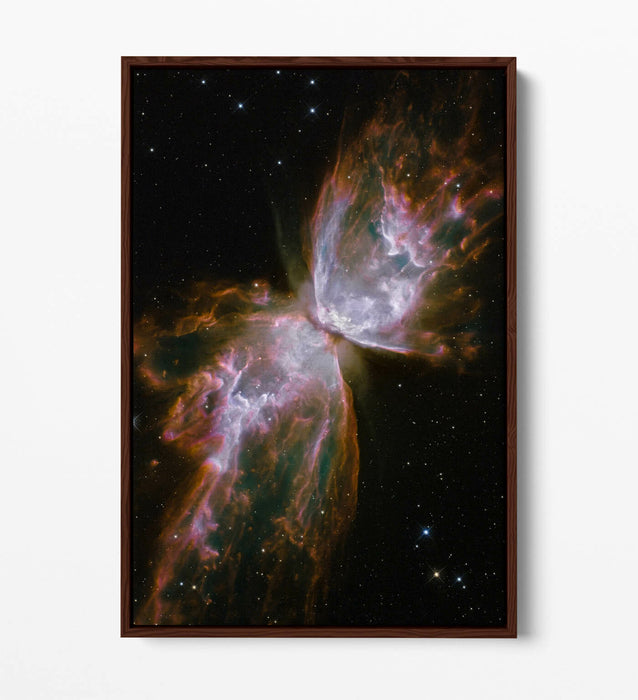 NASA PLANETARY NEBULA NGC -FLOAT EFFECT CANVAS WALL ART PIC PRINT- LILAC ORANGE