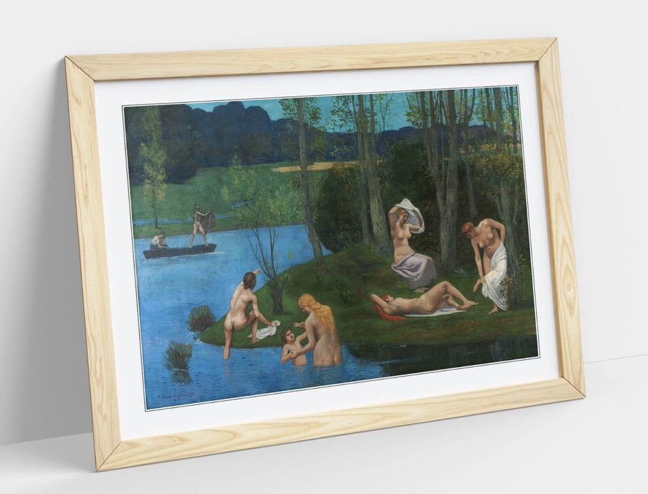 Framed Art Poster - Pierre Puvis De Chavannes Naked Women Print | Matte Paper