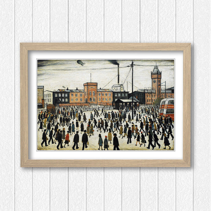 Going to Work People FRAMED WALL ART PRINT ARTWORK PAINTING LS Lowry Style