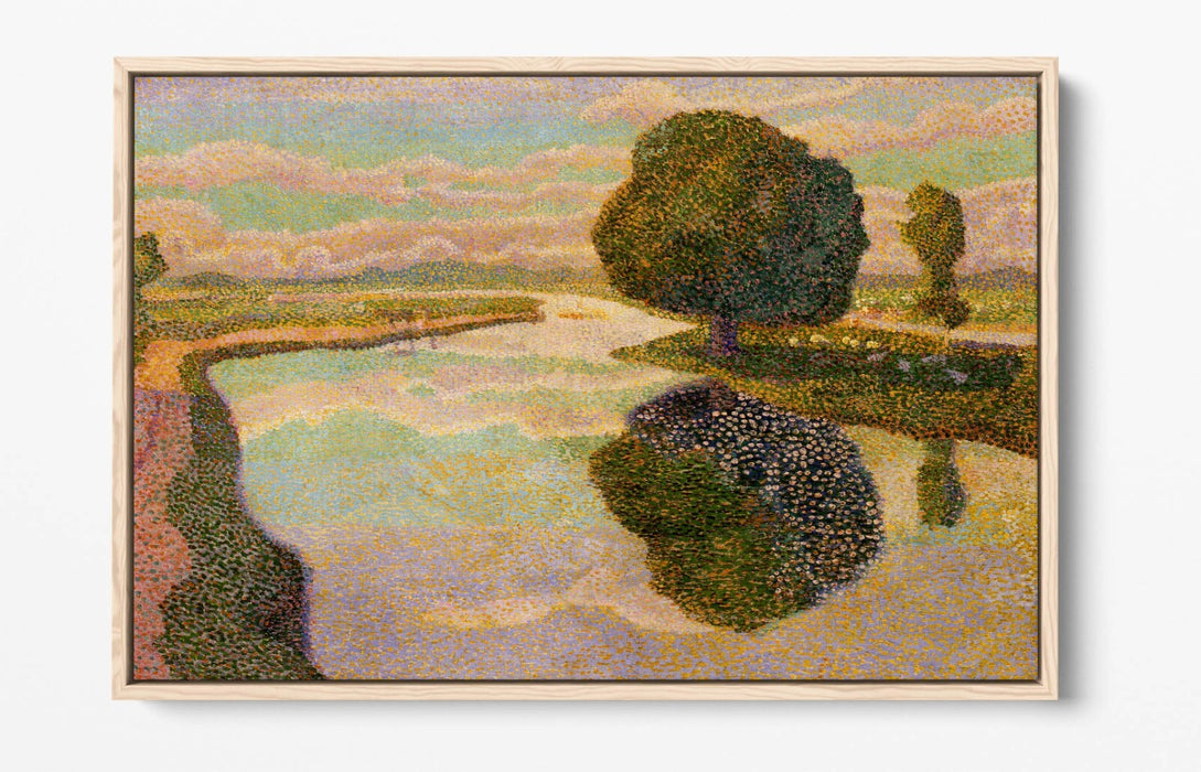 JAN TOOROP, LANDSCAPE WITH CANAL -FLOAT EFFECT CANVAS WALL ART PIC PRINT