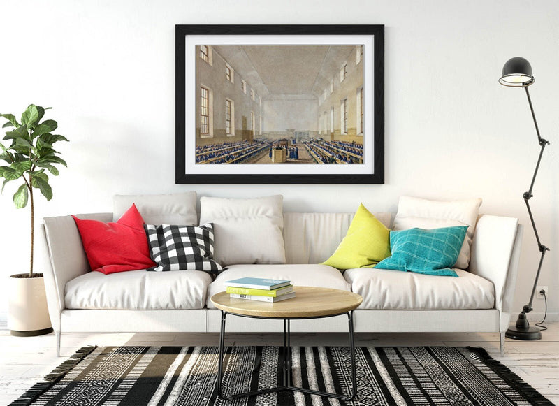 Framed Wall Art Featuring Augustus Charles Pugin The Grammar School Print – Handmade UK Frame