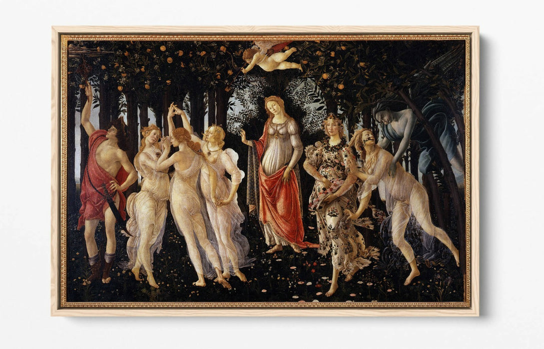 Float Effect Canvas Art - Botticelli Primavera Classic Spring Wall Decor Print