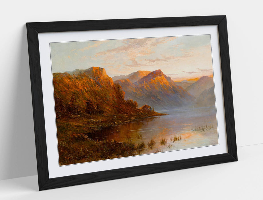 Framed Wall Art - Alfred De Breanski Scotch Lake Painting | Handmade UK Art Print