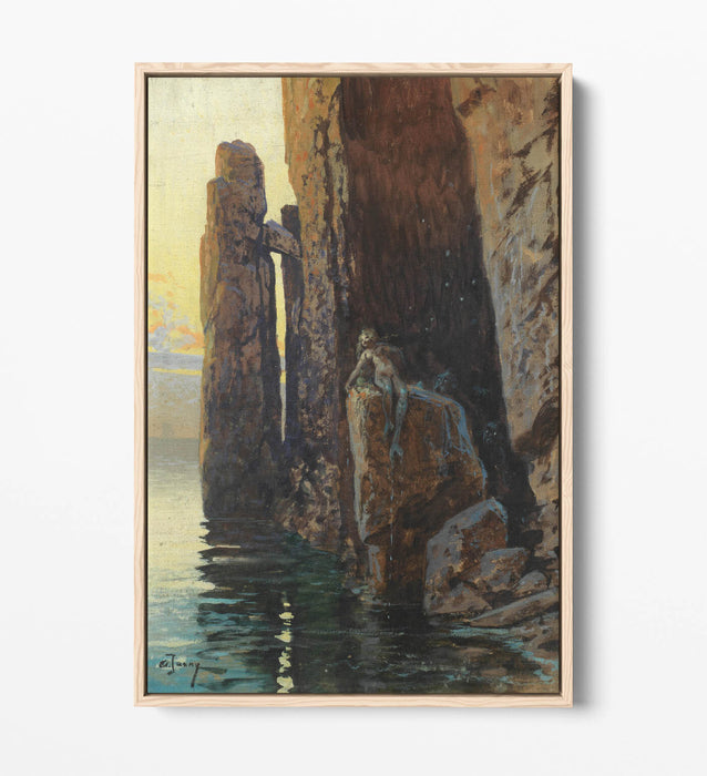 Canvas Wall Art Print – Mermaid And Monsters | Float Effect Handmade Canvas Art