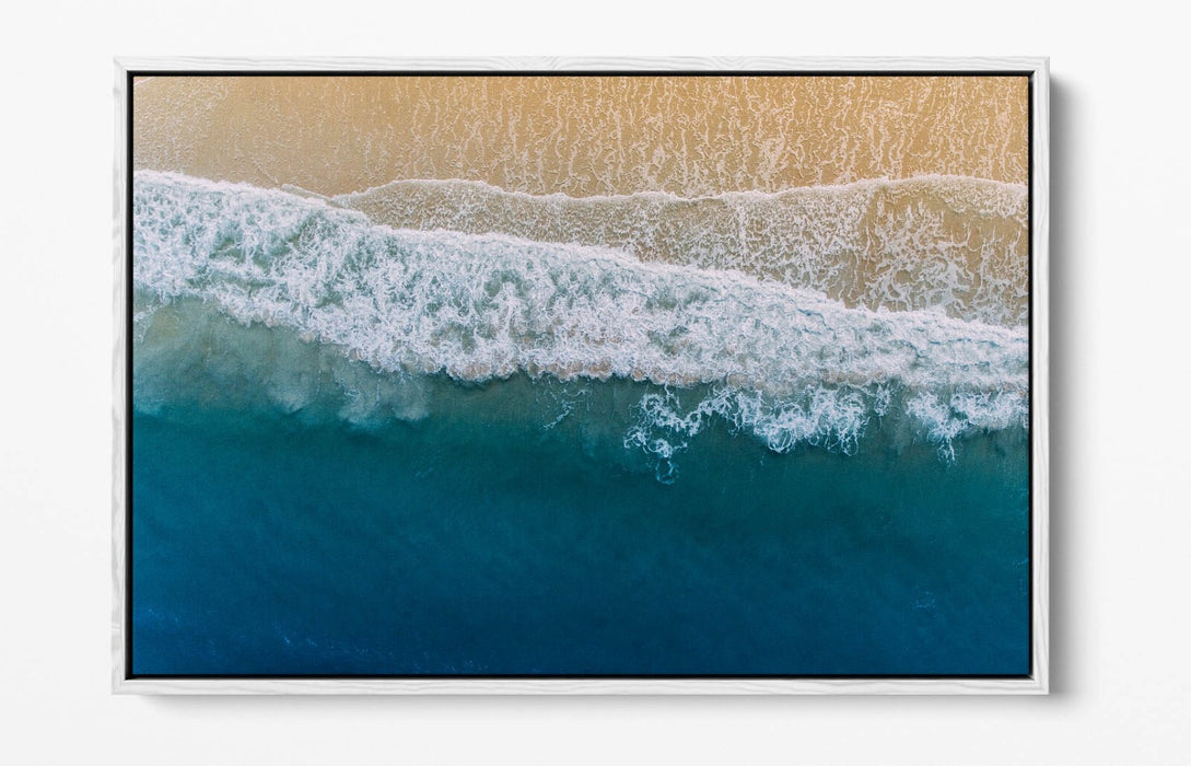 Beach Canvas Wall Art – Waves Bedroom Art with Float Effect Canvas Print