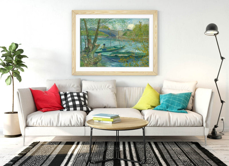 Framed Wall Art – Vincent Van Gogh Print With Woodgrain Frame & Matte Paper